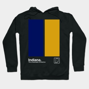 Indiana State Flag  // Original Minimalist Artwork Poster Design Hoodie